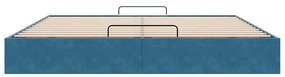 Estrutura de cama otomana sem colchão 200x200 cm azul escuro