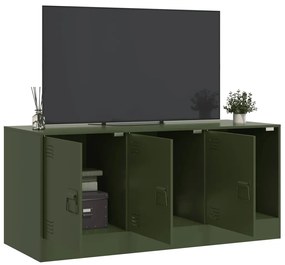 Móvel de TV 99x39x44 aço verde azeitona