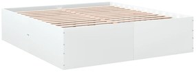 Estrutura de cama 200x200 cm derivados de madeira branco