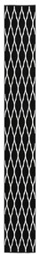 vidaXL Passadeira 60x500 cm polipropileno preto e branco