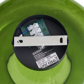 Candeeiro de Teto Retro Preto com Vidro Verde - Bizle