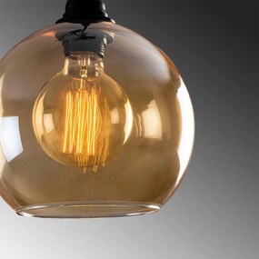 Candeeiro Suspenso Gold – Dourado e Preto – 70 x 20 cm