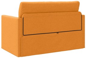 Sofá Cama de Chão 2-em-1 Amarelo Escuro 124x71x78 cm Tecido