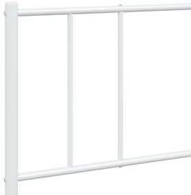 Estrutura de cama com cabeceira 200x200 cm metal branco