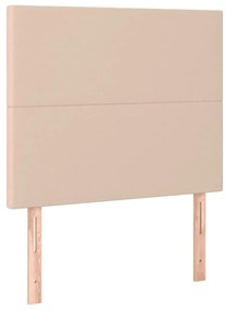 Cabeceira cama c/ LED couro artif. 100x5x118/128 cm cappuccino