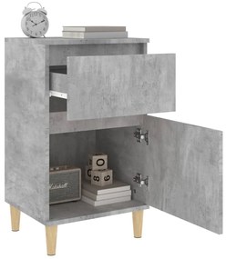 Mesa de cabeceira 40x35x70 cm cinzento cimento