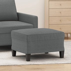 vidaXL Apoio de pés 60x50x41 cm tecido cinzento-escuro