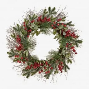 Coroa Decorativa De Natal Ø60 Cm Adeline Verde Pesto - Sklum