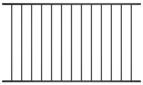 vidaXL Painel de vedação em aço com revestimento em pó 1,63x1 m preto