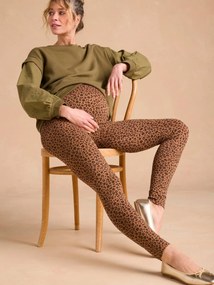 Leggings Leopardo, para grávida bege