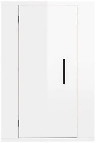 Móvel de TV de parede 40x34,5x60 cm branco brilhante