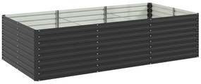 Outsunny Jardineira Elevada Galvanizada Retangular para Exterior Fundo Aberto 240x120x60 cm Cinza | Aosom Portugal