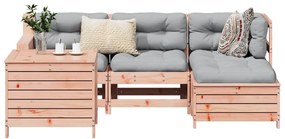 vidaXL 5 pcs conj. sofás jardim madeira abeto-de-douglas