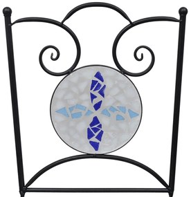 Conjunto bistrô azulejos de cerâmica 3 pcs azul e branco