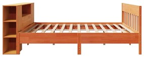 Cama com estante sem colchão 200x200 cm pinho maciço