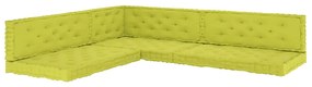 Almofadões para sofá de paletes 7 pcs algodão verde maçã