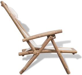 Espreguiçadeira de exterior bambu