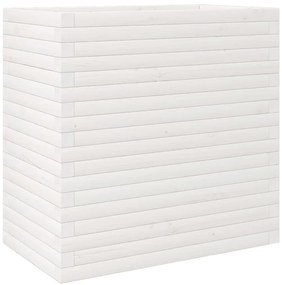 Vaso/floreira de jardim 70x40x68,5 cm pinho maciço branco
