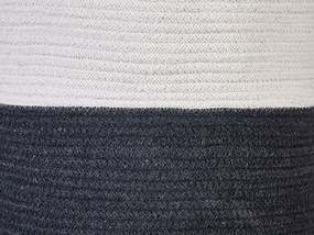 Conjunto de 2 cestos em algodão branco e preto PAZHA Beliani