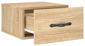 Mesas de cabeceira parede 2 pcs 35x35x20 cm cor carvalho sonoma