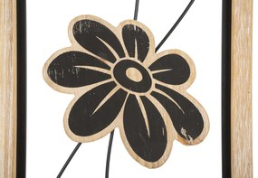 PAINEL DE PAREDE DE FERRO/MADEIRA KOMAN 26X2,5X60 CM CASTANHO E PRETO