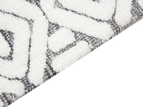 Tapete em tecido branco e cinzento 200 x 300 cm SIBI Beliani