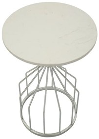 MESA DE CENTRO Ø 37,5X58 CM PRATEADO