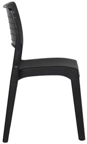 Cadeiras de jardim 2 pcs polipropileno antracite