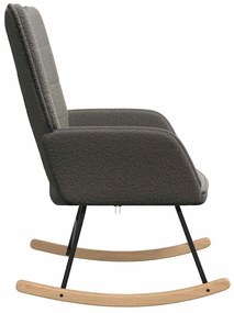Cadeira Relaxante vidaXL Cinza Escuro em Tecido Lã Curly