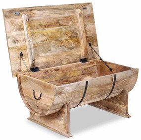 Mesa de centro madeira de mangueira maciça 88x50x40 cm