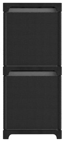Unidade prateleiras 4 cubos c/ caixas 69x30x72,5cm tecido preto