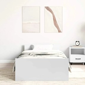 Estrutura de cama 100x200 cm derivados de madeira branco