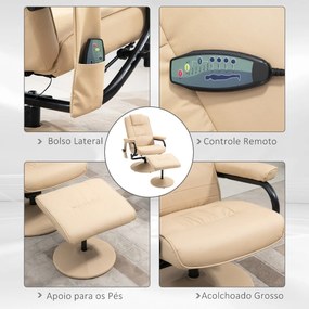 Poltrona Hion com 10 Pontos de Massagens Reclinável - Design Nórdico