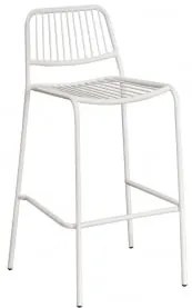 Pacote De 4 Bancos Altos De Jardim Empilháveis Elton Gardénia Branco & ↑75 Cm - Sklum
