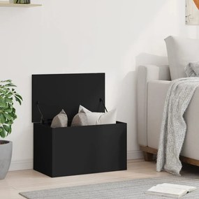 Caixa de arrumação 60x35x35 cm derivados de madeira preto