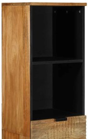 Armário de casa de banho 38x33x160 cm mangueira maciça castanho
