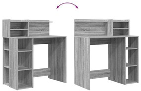 Secretária com Armazenamento Cinza Sonoma 90x48x101.5 cm Derivados de