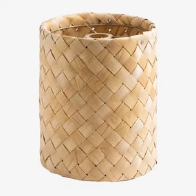 Abajur De Madeira Tabita ↑30 Cm - Sklum