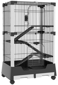 PawHut Gaiola para Animais Pequenos com Rodas 114x75x50 cm Gaiola para