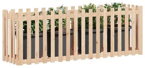 Canteiro elevado c/ design de cerca 200x50x70 cm pinho maciço