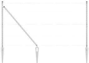 Postes de Cerca com Ponta - 26 peças Ø32 mm, 140 cm, Aço Galvanizado