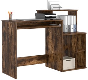 Mesa com Armazenamento Carvalho Fumado 120.5x44x88.5 cm Madeira Deriva