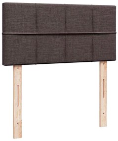Cama com molas/colchão 90x190 cm tecido castanho-escuro