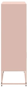 Aparador alto 68,5x38,5x123,5 cm aço rosa