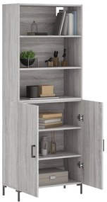 Armário alto 69,5x34x180 cm derivados de madeira sonoma cinza