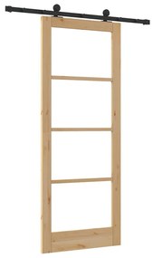 Porta Deslizante vidaXL com Conjunto de Ferragens 'ORKDAL'83x211 cm