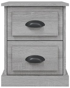 Mesas de cabeceira 2 pcs derivados de madeira sonoma cinzento