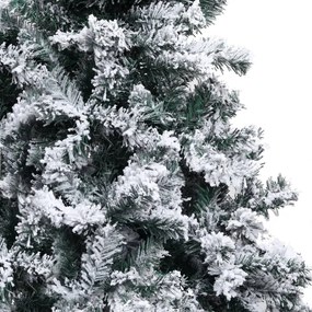 Árvore de Natal artificial c/ flocos de neve 240 cm PVC verde