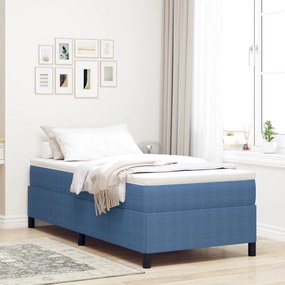 Estrutura de Cama vidaXL Azul 90x190 cm em Tecido Corduroy
