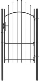 vidaXL Portão de Jardim com bloqueio Cinzeto 175 x 100 cm Aço